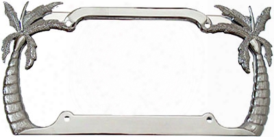 Palm Tree Chrome Plated License Plate Frame