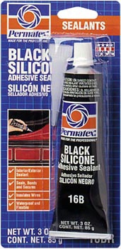 Permatex Black Silicone Adhesive Sealant 3 Oz.