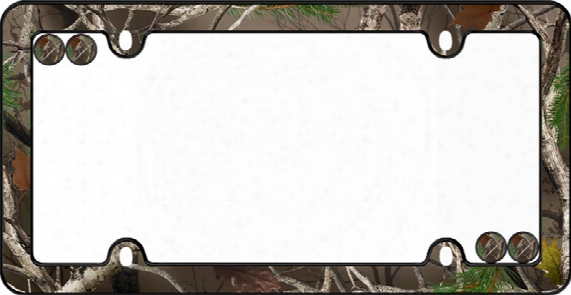 Real Tree Camouflage License Plate Frame Kit