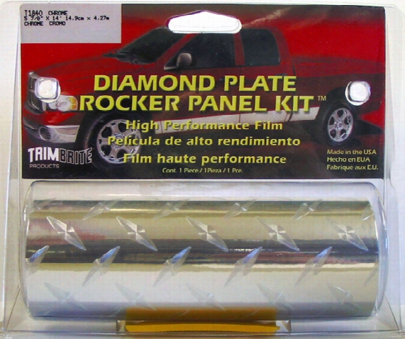 Trimbrite Diamond Plate Rocker Panel Kit 5-7/8&quot; X 14ft