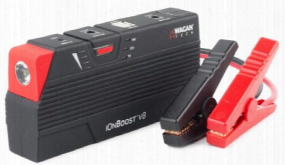 Wagan 300 Amp Ionboost V8 Plus Portable Jump Starter &amp; Usb Charger