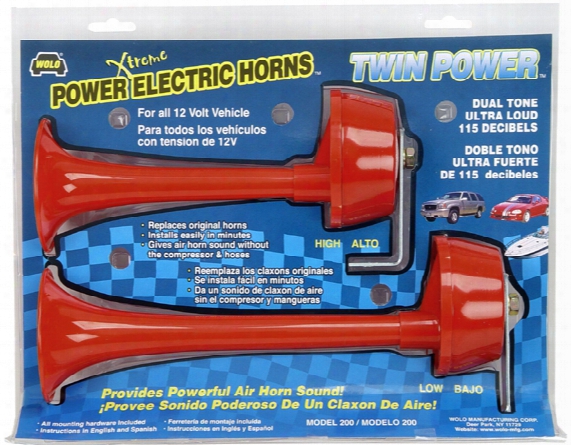 Wolo Twin Power Dual Tone Electric Horns