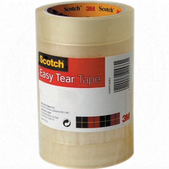 19mmx33m Scotch Easy Tear Clear Tape (pk- 8)