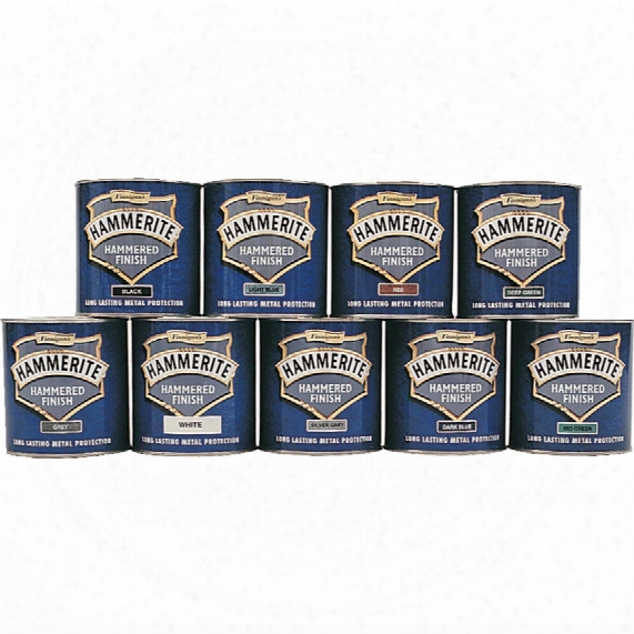 Hammerite Black Direct To Rust Metal Paint 250ml Tin