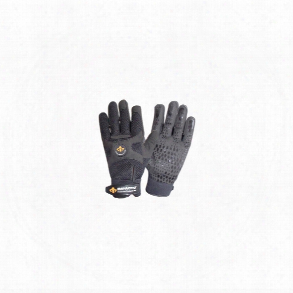 Impacto Protective Products Inc Bg408 Anti-vibration Mechanics Palm-side Coated Black/blue Air Gloves - Size L