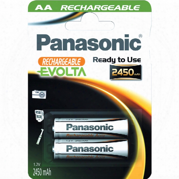 Panasonic P-6/2bc1900 Evolta Aa Rechargeable Batteries Pack 2