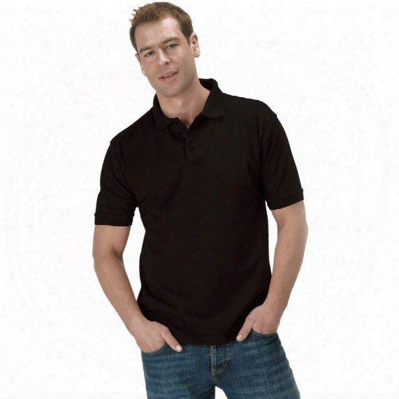 Ranks Rk12 Delux Heavy Black Pique Polo Shirt - Size M