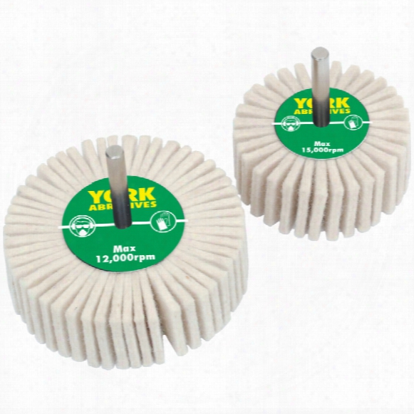 York 60mmx25mm Felt Flap Wheel 6mm Shank