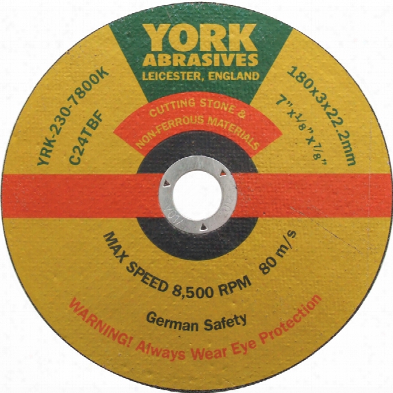 York 7x1/8x7/8" C24tbf Flat Cutting Disc