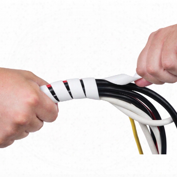 Cable Tidy Wrap White 2.5 M