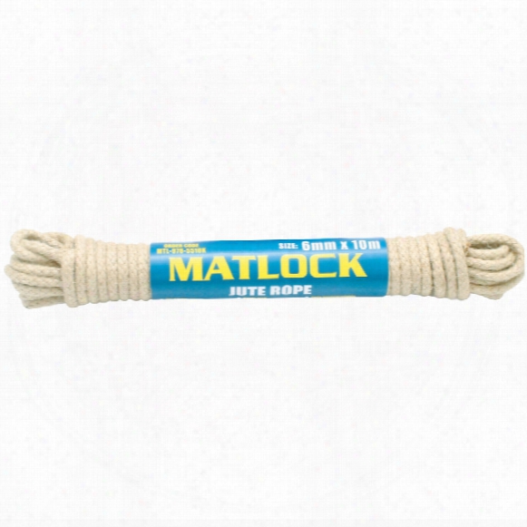 Matlock No.4 6mm 8plt Natural Jute Sash Cord 10m Hank