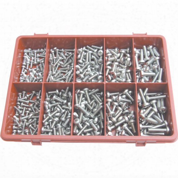 Qualfast Metric Pozi Pan M/c Screw Kit A2 Avg-400pc