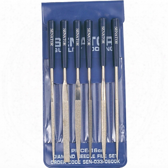Senator 160mm (6.1/2") 6 Piece Medium Grade Diamond File Set