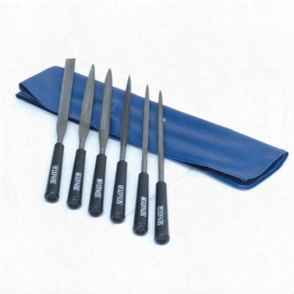Senator 160mm(6.1/2") 6 Piece Second Cut Assorted Needle File Set