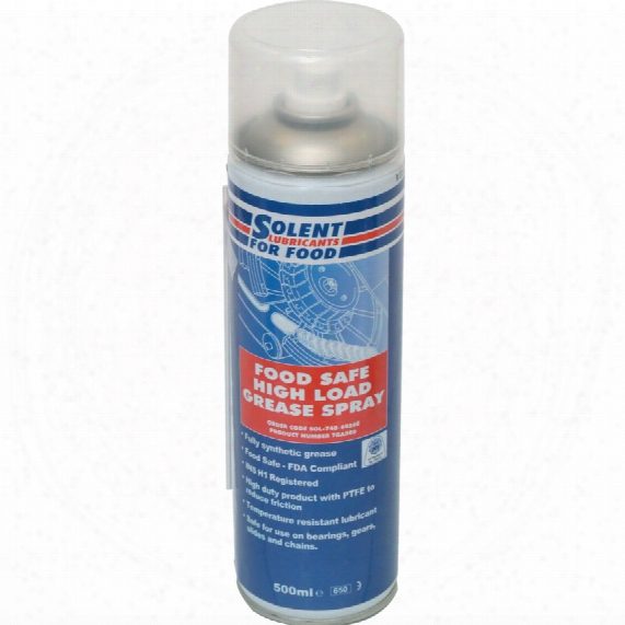 Solent Lubricants For Food Tga500 Food Safe High Load Spray Grease 500ml