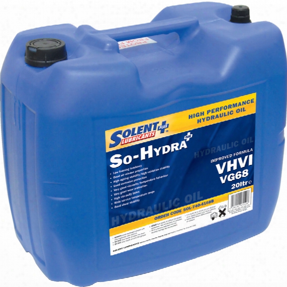 Solent Lubricants Plus Solent Hydraulic Oil Vhvivg68 20ltr