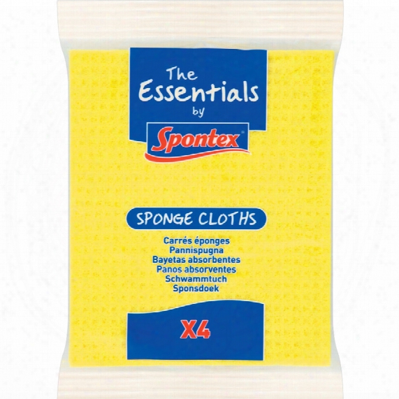 Spontex Essentials Sponge Cloths(pk-4)