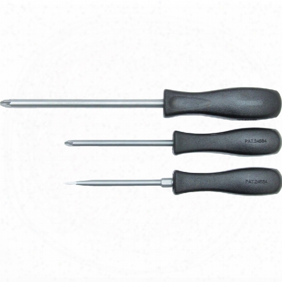 Workshop Mechanics Screwdriver Set No.2, No.3 & 6.3mm 3-pce