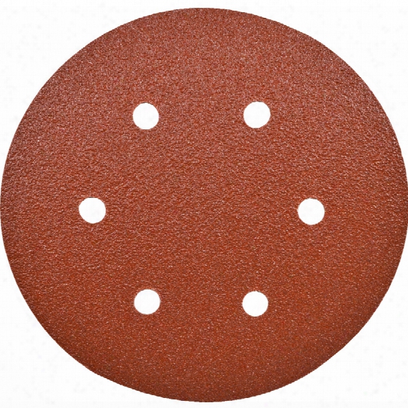 Workshop Six Holes 150mm Adhesive Backed P80