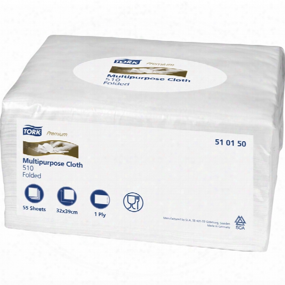 510150 Tork Cleaning Cloth White (pk-8)