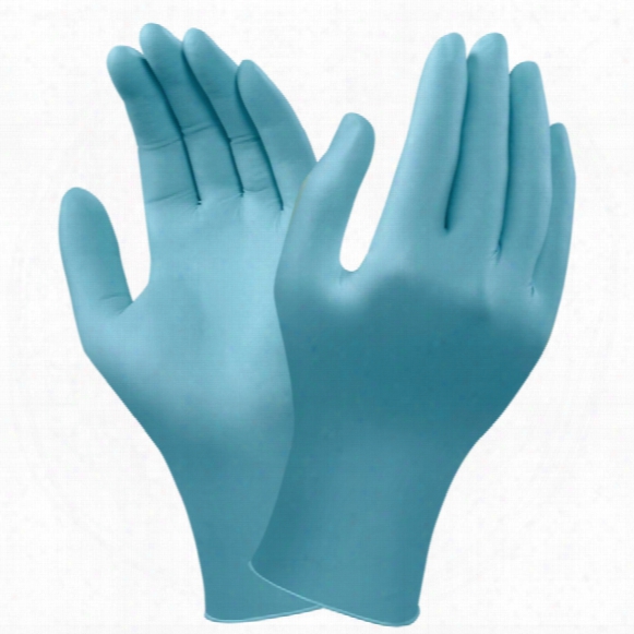 Ansell 92-670 Touch N Tuff Blue Nitrile Disposable Gloves - Size 8-1/2 - 9