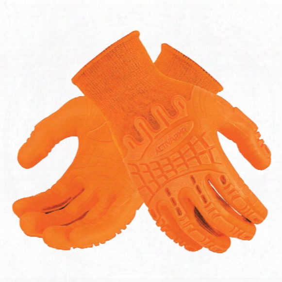 Ansell 97-321 Activarmr Hi-vis Orange Impact Gloves - Size 9