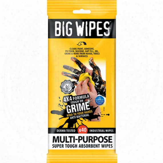 Big Wipes Multi-purpose Wipes 4x4 Sachet (40 Wipes)