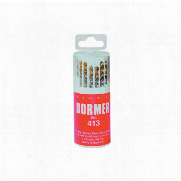 Dormer A094 Set 413 Hss-tin Jobber Drills (13-pce)