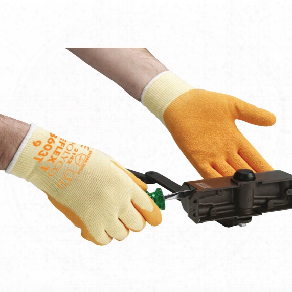 Polyco 8601t Reflex T Palm-side Coated Orange/natural Gloves - Size 7