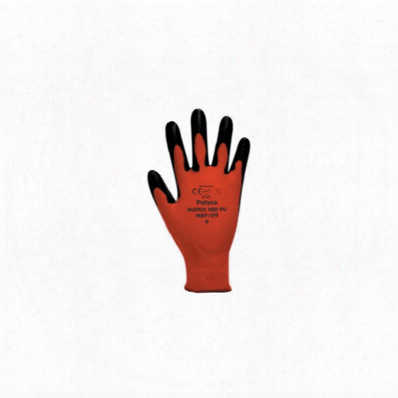 Polyco Matrix Palm-side Coated Red/black Gloves - Size 10