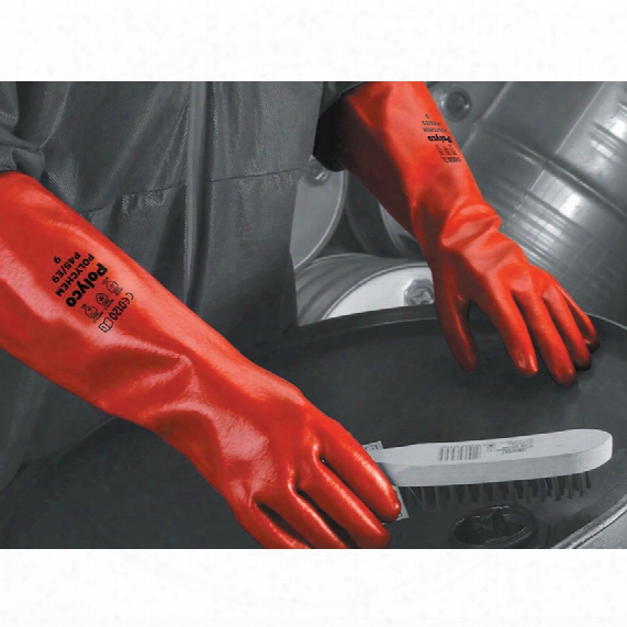 Polyco P46/e10 Polychem Gauntlets 56cm Size 10