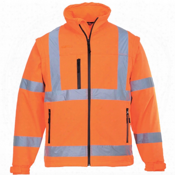 Portwest S424 Hi-vis Soft Shell Jacket Orange Medium