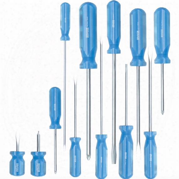 Senator 12-pce Fluted Handle Screwdriver Set