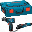 Bosch 10.8V Combi Drill/Multi Cutter Kit 2X1.5Ah L-Boxx