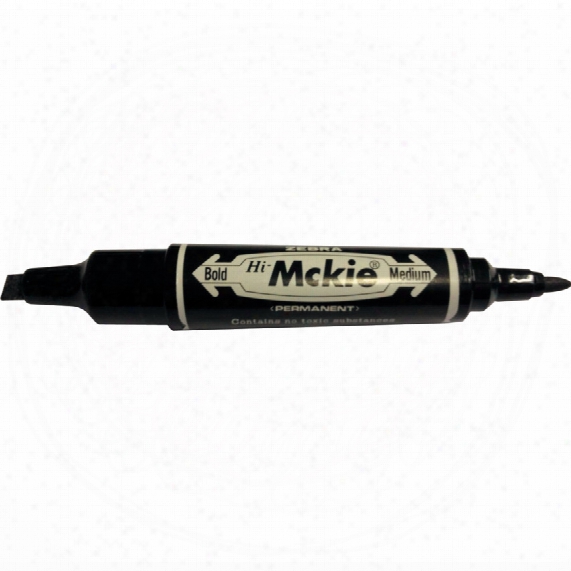 Zebra Mckie Marker Bold/medium Black (pk-10)