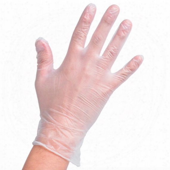 Ansell 34-775 Duratouch Clear Vinyl Disposable Gloves - Size 6-1/2