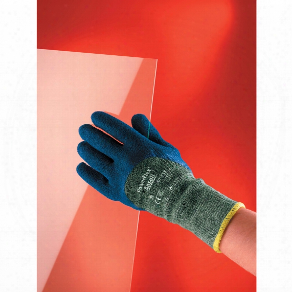 Ansell 80-658 Powerflex Natural Rubber P/c Gloves Size 9