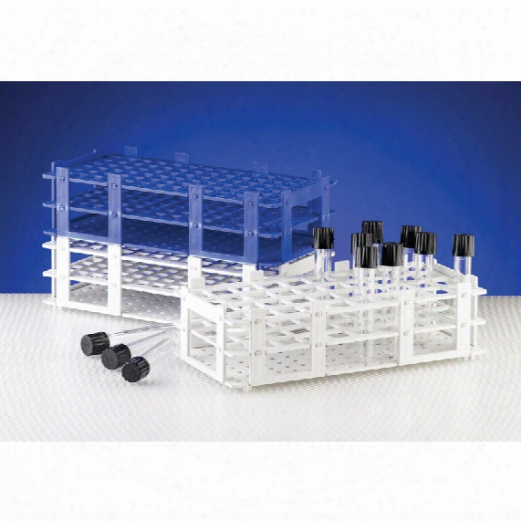 Azlon Micro Tube Rack, Pp White 128-1.5ml Tubes (pk-5)