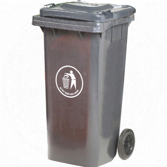 Bentley Brushware Bin.120/an Anodised Grey 120ltr Cap. Wheelie Bin