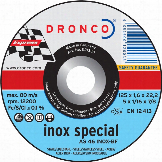 Dronco 100x1x16mm As60 Inox Bf Cut-off Disc