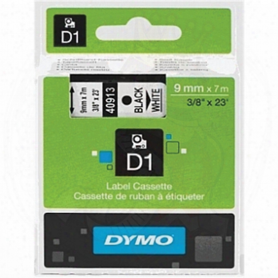 Dymo D1 Tape 9mm Black On White 40913