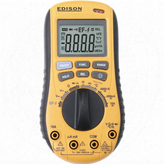 Edison Auto Range Digital Multimeter 1000v Dc 750v Ac