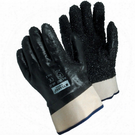 Ejendals 2807 Tegera Palm-side Coated Black Gloves - Size 10