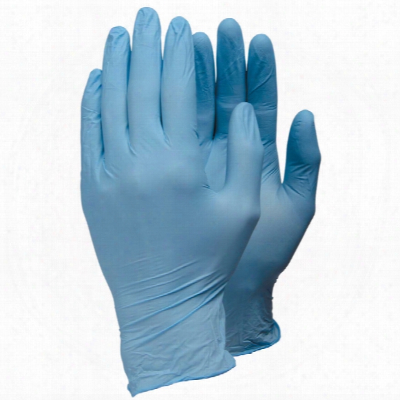 Ejendals 84301 Tegera Blue Nitrile Disposable Gloves - Size 8