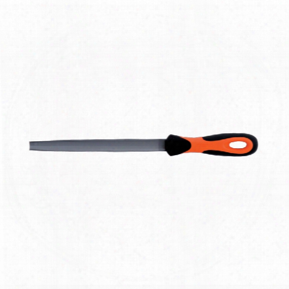 Sandvik 250mm (10") Half Round Bastard Engineers File With Handle