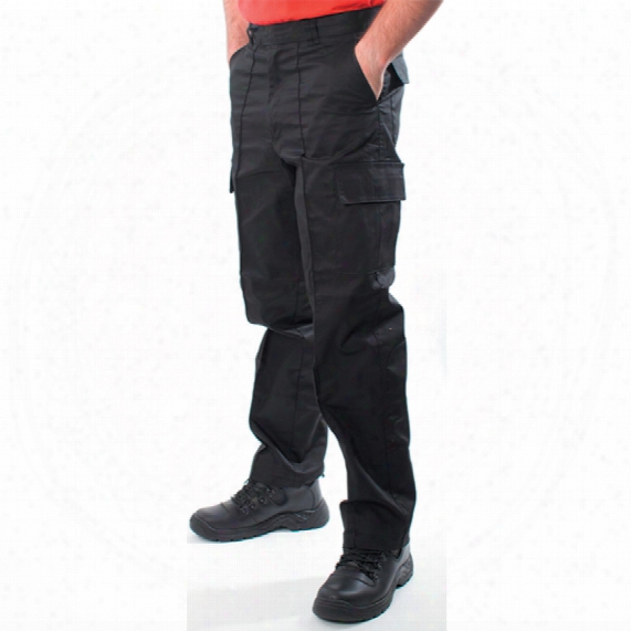 Uneek Uc902 Men's Black Cargo Trousers - Size 30r