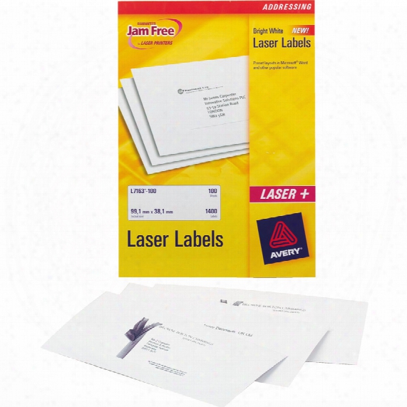 Avery Dennison L7164 12 Per Sheet Laser Labels (box-100)