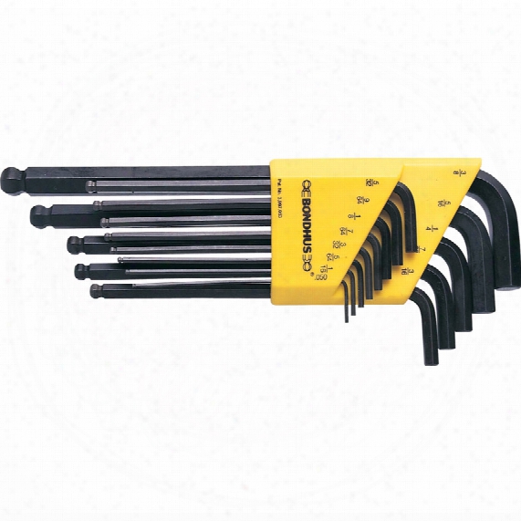 Bondhus Blx13 Hexagon Ball End Key / L-wrench Set 0.050" - 3/8" (13-piece)