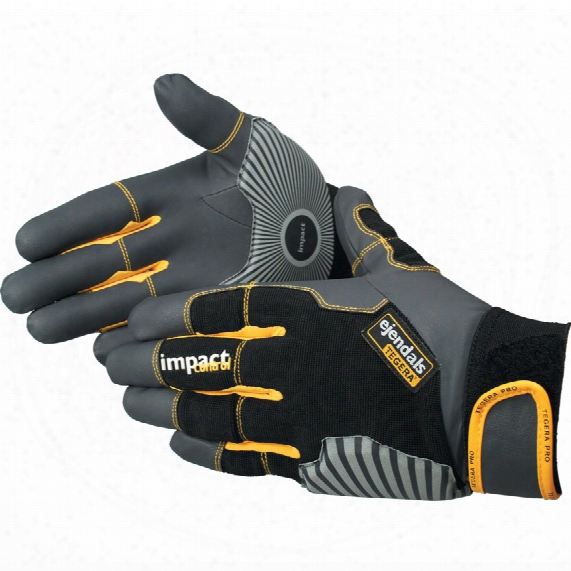 Ejendals 9185 Tegera Pro Palm-side Coated Black/grey Gloves - Size 8