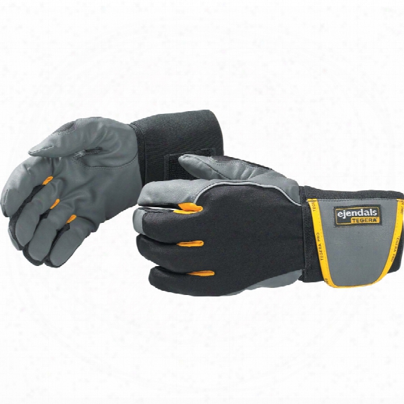 Ejendals 9195 Tegera Pro Palm-side Coated Black/grey Gloves - Size 9